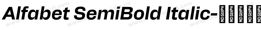 Alfabet SemiBold Italic字体转换